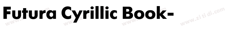 Futura Cyrillic Book字体转换